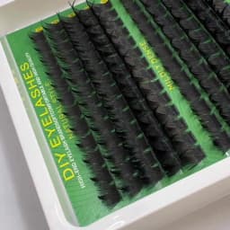 Spikes Lash Cluster 160D 200D 300D Thick Spiky Individuals Lashes 10-18mm Mega Wispy Eyelash Extension Fluff D Curly DIY at Home