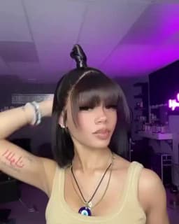 Short Straight Bob Lace Front Wig With Bangs Peruvian Human Hair Bob Wigs For Women Brazilian Remy Hair Easy Part Lace Bob Wig