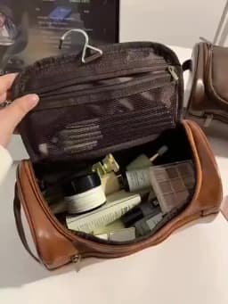 Custom Pattern Hanging Toiletry Bag, Classic Portable Wash Bag for Shaving & Skincare Supplies, Great for Business Daily Travel