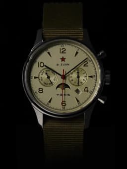 Seakoss 40mm1963 MultiFunction Men's Automatic Watches Calendar Week Month Sapphire Glass Nylon Strap 1963 Pilot Mechanical Watch
