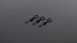 20pcs Carp Fishing Swivels Snaps with Solid Ring Quick Change Fishing Hook Swivels Accessories AE008