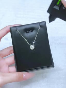 Personalized 1ct Moissanite Necklace for Woman Round Diamond Pendant Engagement Wedding Party Jewely New
