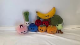 8cm Simulation Fruit Plush Toy Blueberry Cute Plush Doll Children Cognitive Toys Fruit Theme Ornaments