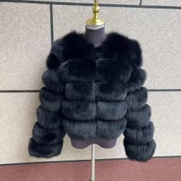 New Real Fox Fur Coat Women's Winter Warm 100% Natural Fur Jacket Short Raccoon Fur Coat Women's High Quality Hot Sale