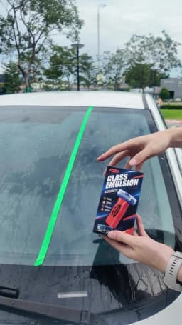OGAS Gen 2 Upgraded Version Car Glass Oil Film Remover Paste with Felt Brush Deep Cleaning Agent Remove Dirt Bird Droppings
