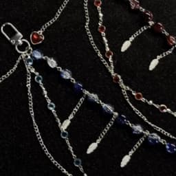 Sparkling Itabag Decor Chain Crystal Beads Heart Rhinestone Charm DIY Handmade Ornament for Bag Trouser Waist Chain Decoration