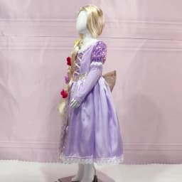 Muababy Rapunzel Tangled Princess Evening Gown Set for Girls Halloween Birthday Christmas Party Cosplay Costume Kids 2-10Y