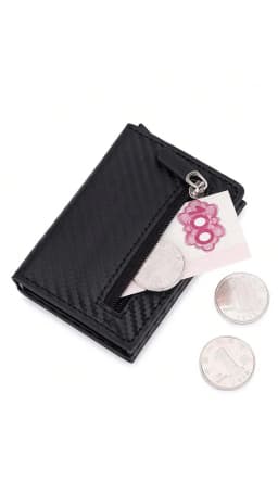 Pop Up Credit Card Holder Wallets Men Slim Rfid Blocking CardHolder Card Money Bag Coin Pocket PU Leather Short Wallets for Men