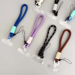 Cute Candy Colors Woven Phone Chain Cellphone Short Strap Phone Wrist Straps Hanging Rope Anti-lost Lanyard Chain Accessories