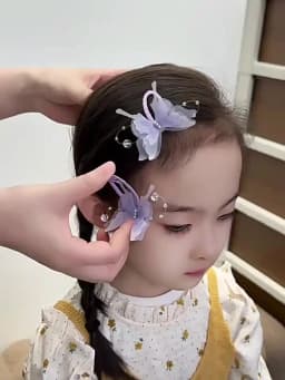 2Pcs/Set Children's Beautiful Gradient Butterfly BB Hair Clips Butterfly Wings Princess Hairs Accessories Girl Not Hurt Hairpins