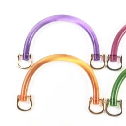 1/2/4Pcs U-shaped Acrylic Transparent Bag Handle Plastic Purse Frame Kiss Clasp Women Handbag Woven-bag Replace Bags Accessories