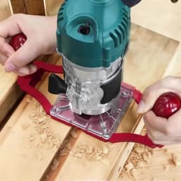 Upgraded Woodworking Router Base, Edge Guide Slotting Base with Handles and Centerline Pointer for Milling & Trimming