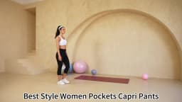 Super Soft Pants for Women High Waisted Capri with Pockets Tummy Control No See Through Running
