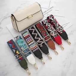 Wide Shoulder Straps Solid Color Stripes Pu Leather Adjustable Shoulder Messenger Bag Strap Accessory Supplies