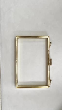 18cm Customized Metal Box Clutch Wallet Frame Bag Case with Black Plastic Sheet - Hardware Purse Frame for Handbag Accessories