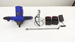 Cordless Mixer Portable Paddle Mixer 6 Speed, Electric Stirrer Drill Mix Stirring Tool with 2PC 1.5Ah Battery