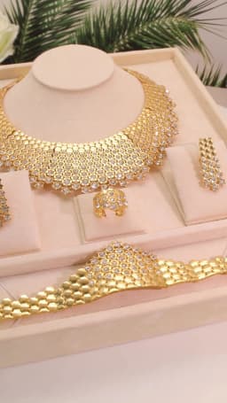 GZJPEI 4 Pcs/set Necklace Bracelet Earring Ring Light Luxury Jewelry Set Shiny White Full Zircon For Women Jewellery Birthday Gift Anniversary Gift