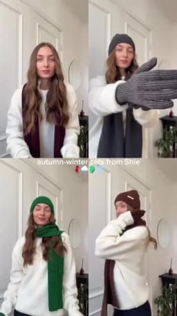 Women's Knitted Hat Scarf Glove Set Solid Warm Autumn Winter 2026 Fashion Green Blue Red Lovely 3 Pcs Hat & Glove Sets Women