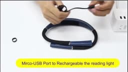 Neck Reading Light Novelty Flexible Neck Lights Handsfree Book Light Hanling Read Lamp Portable USB Rechargeable Book Lighting