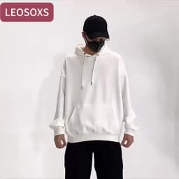 DIY Custom Logo Black Hooded Sweatshirt Pure Cotton Long-Sleeved Pullover Casual Top for Men And Women Autumn Winter Fashion