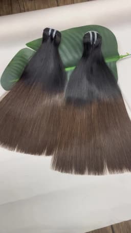 16A Double Drawn 1BT4 Ombre Vietnamese Bone Straight Human Hair Bundles 100% Unprocessed Raw Virgin Hair Extensions for Women