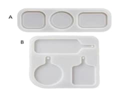 Miniature Food Candy Biscuits Tray Silicone Mold Mini Dessert Tray Plate Uv Resin Mold Food Play Round Keychain Silicone Mold