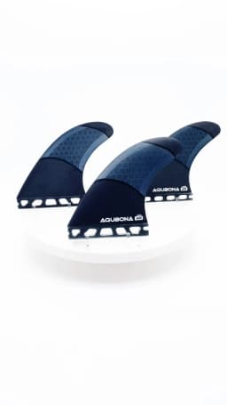 Single/Dual II Tab Surfing Fins - Tri Fins Set Honeycomb Fiberglass & Carbon S/M/L Size - Come with Fin Key Screws and Wax Comb