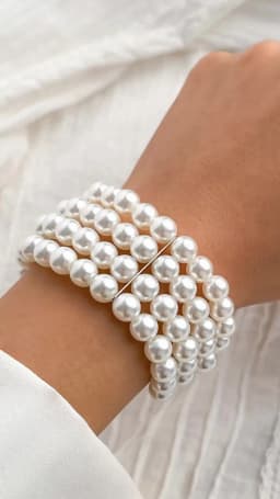 IngeSight.Z Luxury Multilayer Imitation Pearl Beaded Wide Cuff Bracelets For Women Simple Charm Bangles Party Birthday Gifts