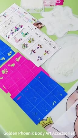 PET Stencil For Face Body Face Painting Paint Reusable Templates For Body Arts Cosplay Halloween Christmas Party