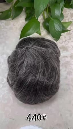 Thin Skin Men Toupee Indian Human Hair Wigs With Knots Invisible Natural Hairline Indian Hair System Units Male Hair Prosthesis
