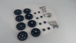 8Pcs Black Suitcase Wheels W/H Screw Replacement Wheel for Luggage Wear-resistant Trolley Repair Wheel 50mm Axles Caster Parts