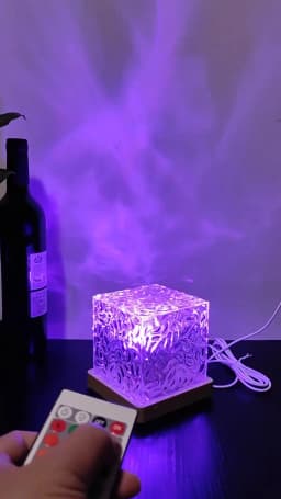 Northern Lights Projector Lamp 16 Colors Ocean Wave Night Light Remote Control Party Atmosphere Light Home Bar Restaurant Gift