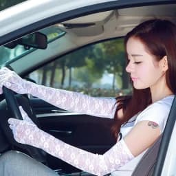 Sexy Lace Gloves Women's Summer Sunscreen Thin Long UV Blocking Gloves Black White Pink Lace Gloves Drop Shipping
