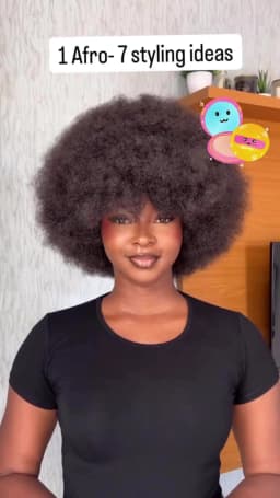 1PC Women's 10-Inch Afro Kinky Curly Synthetic Ponytail Extension with Drawstring Basic Style Afro Puff Hair Bun Wig Daily U