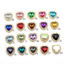 10pcs/batch 18MM Metal Heart Rhinestone Buttons Handmade DIY Sewing Clothing Wedding Decoration Accessories