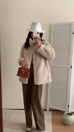 LANMREM Eco-friendly Mink Fur Windproof Stand Collar Faux Mink Coat For Women Warm Winter Thick Jackets With Pockets 2DB5167