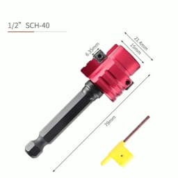 1pc PVC Pipe Reamer 6.35mm Hex Shaft Plumbing Tool PVC ABS Drain Water Pipe Joint Tool Drill Bits Clean Cement Remnants Tools