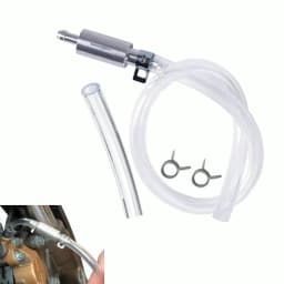 Clear Oil Extraction Pipe Rubber Brake Bleeder Kit One-Way Check Valves Quick-Connect Brake Bleeder Hose Replacement
