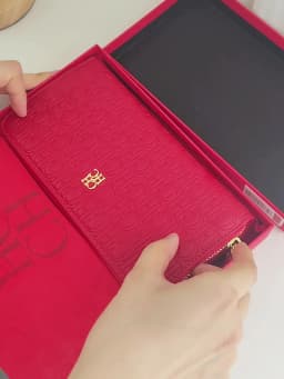 CH Fashion Classic Women's Portable Wallet Solid Color Design Multi-Letter Embossed Women's Coin Purse Minimalist
