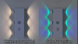 3 Colors or RGB Motion Sensor Wall Light LED Night Light USB Rechargeable Magnetic Wall Lamp Touch Dimming Bedside Stair Light