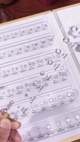 Custom Comparison Chart Kit Set Reference Various Fancy Shapes Gemstone 5A Cubic Zirconia Diamond Carat Sizes for Jewelry Store