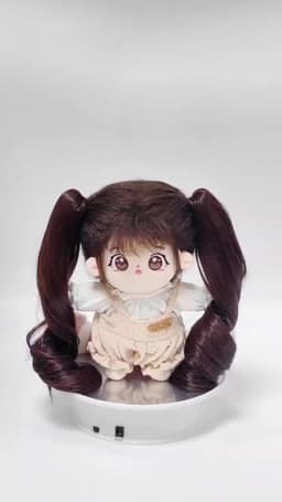 Msiredoll Wig Hair BJD Dolls Accessories For 20cm Cotton Doll Long Curly Hair Ponytail Chemical Fiber Wig