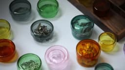 Borosilicate Jar with Lid Decorative Glass Jar Storage Container Desktop Orangizer Candle Can Candle Making Office Storage Box
