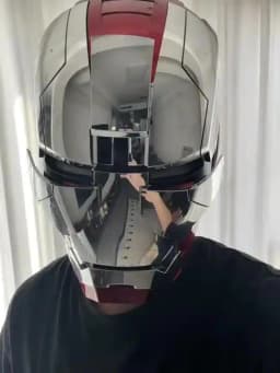 Iron Man MK5 Helmet MK5 1:1 Voice Control Avengers War Machine Cosplay With LED Light Electronic Close Ironman Helmet Kids Gift