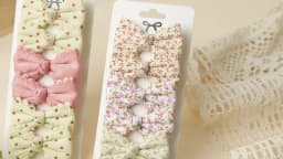 6pcs/set Lovely Floral Print Hair Bow Clips for Baby Girls Fresh Pastoral Cotton Hairpin Barrettes Headwear Hair Accessories