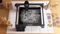 LONGER 20W 10W 5W Smart Laser Cutter & Engraver 400x400mm WiFi Touchscreen Laser Cutting Engraving Machine for Wood Acrylic Leather Metal DIY Workshop LightBurn LaserGRBL