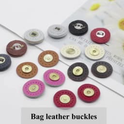 5Sets/lot Bag Magic Buttons Genuine Leather Bag Round Buckle Handmade Wallet Card Pack Buckles for DIY Handbag Accessories