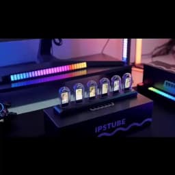 RGB Glow Tube Clock DIY LED Electronic Nightlights Silent Table Lamp Digital Watch Decoration for Home Desktop Decoration