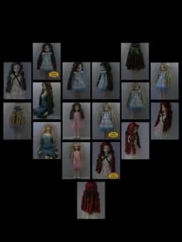 JD809 6-7inhc 7-8inch 8-9inch Back Tied Long Pig sausage curly Synthetic Mohair Doll wigs 1/6 1/4 1/3 YOSD MSD SD DOD BJD Hair