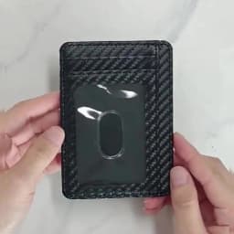 Carbon Fiber Slim Wallets RFID Blocking Credit Card Holder Pu Leather Small Slim Minimalist Ultra Bag Male Smart Wallets for Men